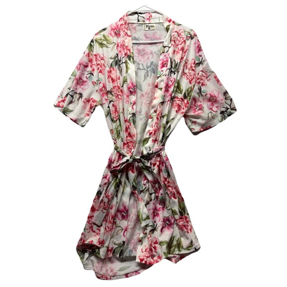 Show Me Your MuMu Garden of Blooms Robe One Size Multi Bridal Floral 3/4 Sleeve - Picture 1 of 4